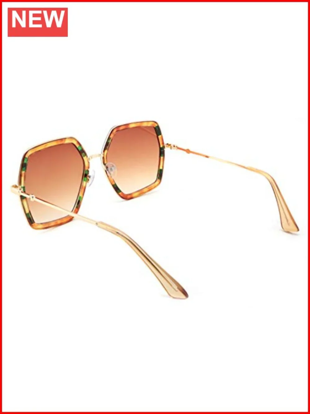 Women's Oversized Hexagon Sunglasses UV400 Protection Geometric Retro